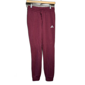 Adidas XS Burgundy Joggers Sweatpants Logo Pants Women's XS